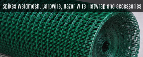 Spikes Weldmesh, Barbwire, Razor Wire Flatwrap and accessories